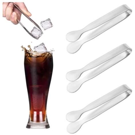 Pince à Glaçons,Pince Bonbon,Pince à Glace en Inoxydable,pour Bonbon, Glace, Biscuit, Café, Cuisine, Mariage, (1/4)