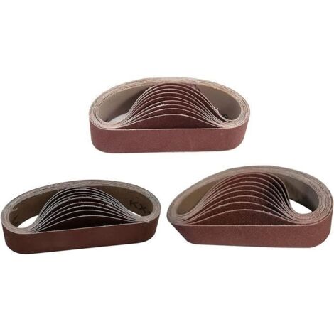 30 pièces Bandes abrasives abrasives 30x330mm 80-240-800 Outils de Polissage de ponçage pour Ponceuse (U) (1/4)