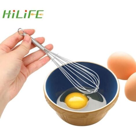 Fouet,HILIFE agitateur de farine de cuisson multifonction, accessoires de cuisine en acier inoxydable, fouet à main mélangeur pour (1/4)