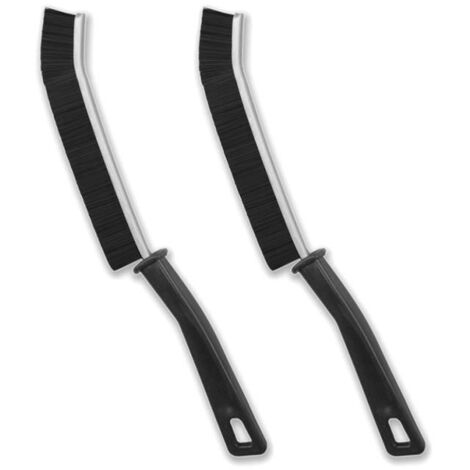 2Pcs Brosse Joint Carrelage,Brosse a Joint Carrelage,Brosse De Nettoyage à Poils Durs,Brosse Nettoyage Crevasses,Brosse ,Noir (1/4)