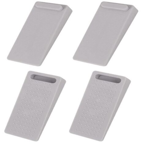 4pcs Caoutchouc Bloc Porte 9.4x4x2cm Bloque Porte Gris Convient à Tous Types de Portes, Fenêtres et Sols Intérieurs Protège Sols (1/4)