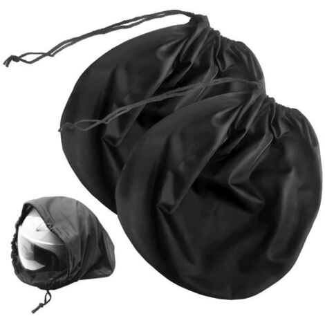 Sac pour Casque - wj - Lot de 2 - 47 x 43 cm et 40 x 30 cm - Noir - Polyvalent et Durable (1/4)