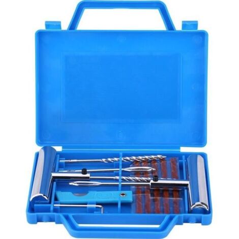Coffret de Réparation de Pneu - Multifonction - 7 pièces - Universel - Couleur Bleu (1/4)