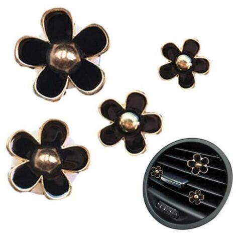 Clips de Ventilation pour désodorisants - 4 Pinces à de Voiture Fleurs Charme Mignon climatiseur de Voiture, décorations colorées (1/4)