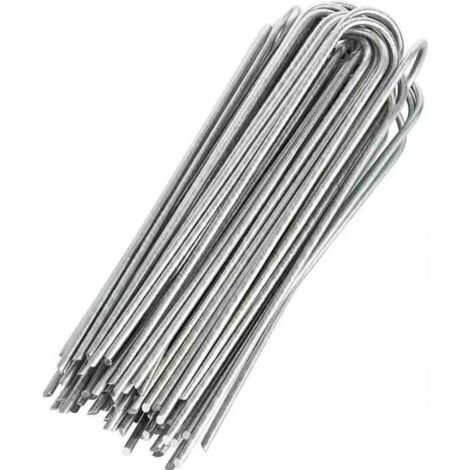 Piquets de Fixation - Inoxydable - H200mm - L25mm - Ø3,8mm - Tête Ronde - Acier Galvanisé (1/2)