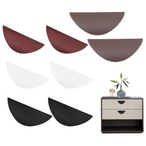 Poignée autocollante - MARQUE - Lot de 8 - Plastique - Couleur: Marron - Dimensions: 8.33.82cm (1/4)