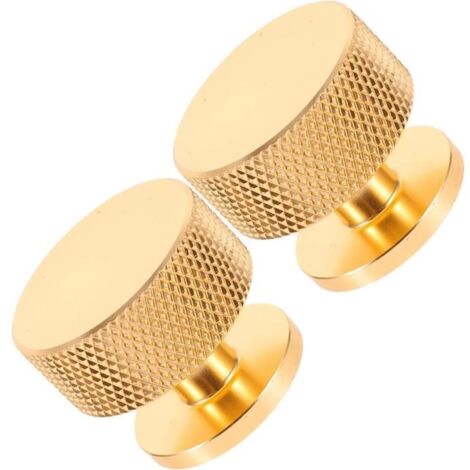 Poignées de tiroir rondes en aluminium - 2Pcs - Doré - Pour cuisine, salle de bain et commode (1/4)