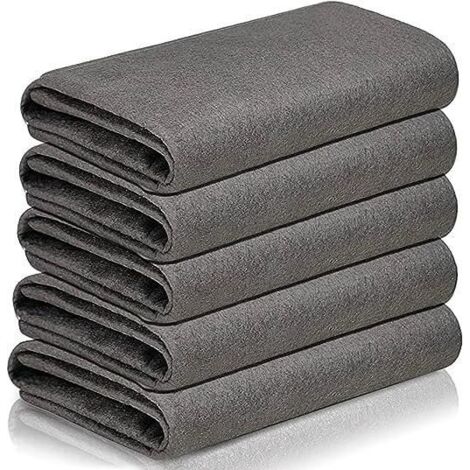 Chiffon de Nettoyage Magique sans Trace ,5 Pièces Chiffon de Nettoyage en Microfibre Réutilisable sans Traces pour Fenêtres (1/4)