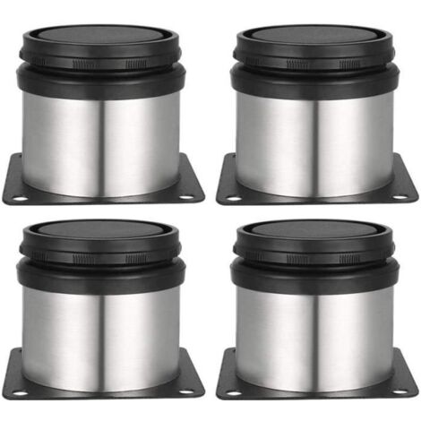 4pcs Pieds de meuble Pieds de table Pieds de table basse Pieds de meuble TV Pieds de meuble, Ø5x40cm noir, réglable Pieds de Table (1/4)