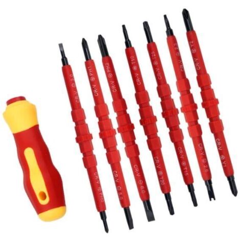 Tournevis électrique isolé 7pcs multifonctionnel 14 en 1 - Marque - Modèle - Protection électrique (1/4)