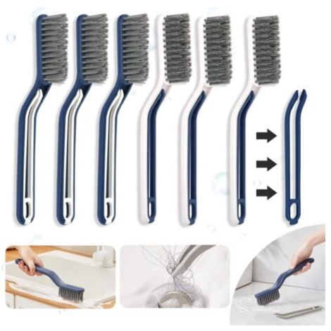 6PCS Brosse de Nettoyage 2 en 1,Brosse de Nettoyage Multifonctionnelle pour Joints de Sol,Brosse de Nettoyage avec Clip (1/4)