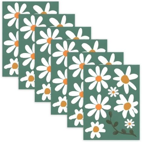 Autocollants pour voiture - Marguerite - Multicolores - PVC imperméable - 6 pièces - Décoratif (1/4)