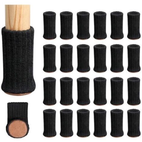 Patins Antidérapants - 24pcs - Noir - Convient aux pieds de 1" à 2" - Protection de meubles (1/4)
