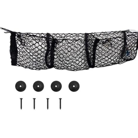 Filet De Coffre Voiture,Filets Rangement Pour Coffre Voiture 3 Poches Sac De Rangement En Filet Pour Voiture Pour Voiture Pick[751] (1/4)