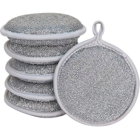Lot de 6 Chiffon à Vaisselle en Fil de Fer, Réutilisables Polyvalents pour Le Nettoyage de Cuisine, Torchons à Vaisselle (1/4)