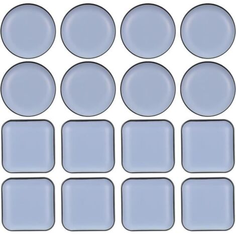 Patins de Meubles - PTFE - Carré Auto-adhésives - Pour Sols et Tapis Lisses - Lot de 16 (1/4)