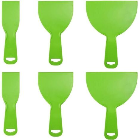 Grattoirs à Peinture - Non spécifié - 6pcs - Plastique Flexible - Couleur Verte - Multi-usage (1/4)