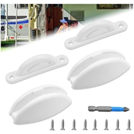 2 Paires Bloc Porte Caravane en Plastique Bloque Porte Camping Car Butée de Porte Camping Car Retenue de Porte Caravane T Forme (1/4)