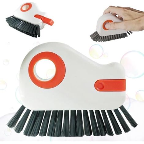 Brosse de Nettoyage 2 en 1 - Marque - Modèle - Poils Durs - Fente - Angle (1/4)