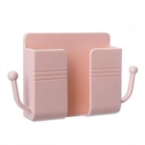 Couleur rose Soutien Mural Pour Téléphone, Boîte de Rangement, Sans Poinçon, Support Mural Abs Pour La Maison (1/4)