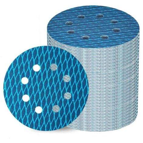 70 PièCes Ponceuse Orbitale Papier de Verre 5 Pouces 8 Trous Disque de PonçAge Grain de Papier de Sable pour Disques de PonçAge (1/4)