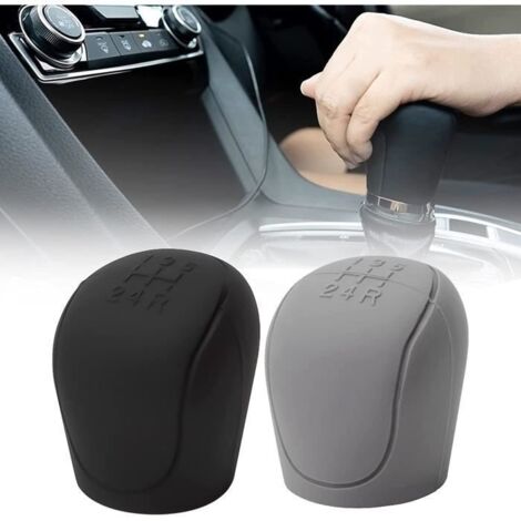 Voiture Pommeau de Levier de Vitesse Couvercle,Couvercle de Pommeau de Levier Vitesse de Voiture en Silicone,Résistant à l'usure. (1/3)