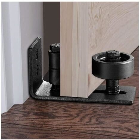 Guide De Plancher De Porte De Grange Coulissante,Multifunctional Guide de Plancher Bas de Porte de Grange Rouleau Réglable Guide (1/4)