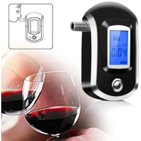 Testeur d'alcool de soufflage LCD électronique portable alcootest léger éthylomètre
