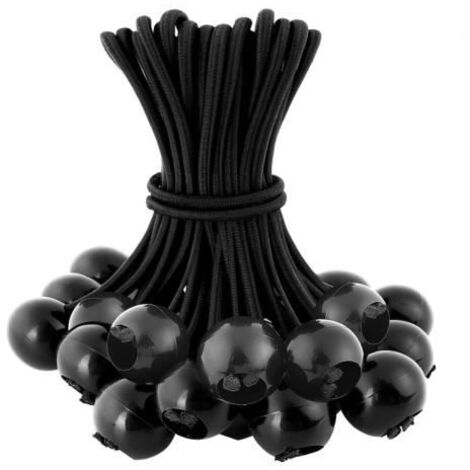 Tendeur Élastique - Non spécifié - 15 cm - 25 Pièces - Couleur Noir - Boules Incluses (1/4)