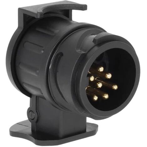 Adaptateur de remorque 7 vers 13 - Adaptateur électrique - Étanche - Noir - Prise de remorque durable (1/4)
