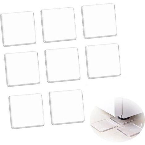 8Pcs Patins Universels Anti Vibrations, Tapis Anti Vibration Transparents,Pieds Universels en Caoutchouc, (1/4)