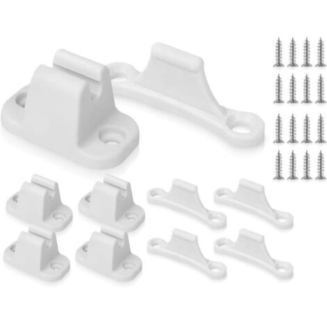 Butées de Porte pour Caravane - Accessoires de Camping-Car - Blanc - Forme Ronde (1/4)