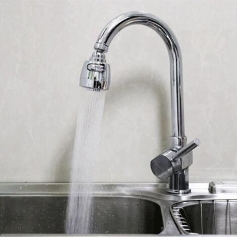 Aérateur rotatif d'économie d'eau d'aérateur rotatif de 360 degrés pour l'adaptateur de filtre de bec de robinet d'aérateur de robin (1/4)