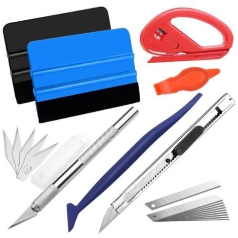 22 Pièces Kit Covering Outils de Film de Voiture, Covering Outils Teinté pour Fenêtre de Voiture pour Pose de Film Vinyle, Raclettes