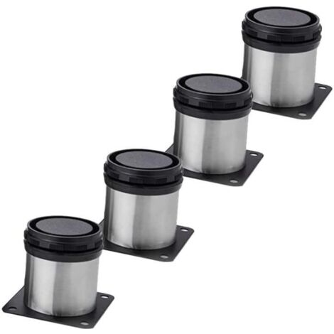 Ø5x30cm pieds de meuble,reglable pieds de canapé stable, pieds de canapé, 4pcs Pieds de Table en acier, noir (1/4)
