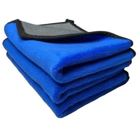 Lot de 3 Microfibres - 600 GSM - Serviette/Lingette - Nettoyage Maison - Voitures - Detailing Auto/Moto - Epais Ultra (3040) (1/4)