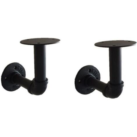 2pcs Tuyau Fixations pour étagère industriel Équerre pour étagère (1/4)
