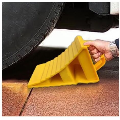 Cales De Roue Roue De Base Triangulaire Antidérapante Cale De Frein pour Pneus Cale Roue Antidérapante pour Voiture Empêche Rouler (1/4)