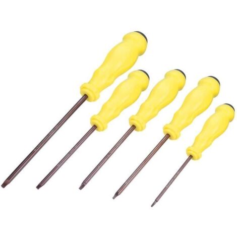 Tournevis - Marque - Lot de 5 tournevis triangulaires magnétiques en acier S2 - Poignée large et confortable (1/4)