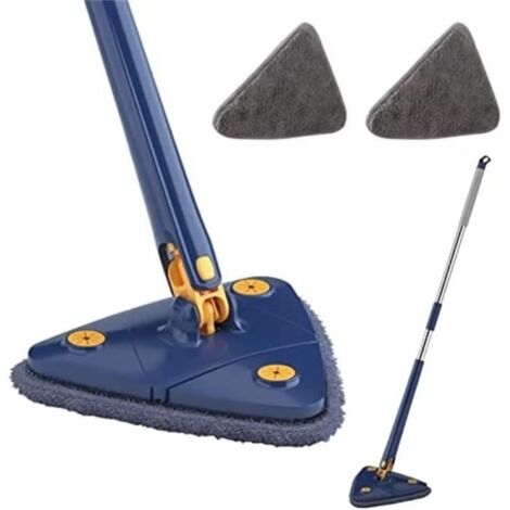 Balai De Nettoyage Triangulaire Réglable Vadrouille De Nettoyage Triangle Réglable Rotative À 360° Mop Balai Télescopique (1/4)
