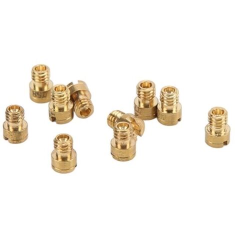 Lot de 10 jets principaux de carburateur en métal pour carburateur Generic Bing GY6 M4 52‑75 (1/4)