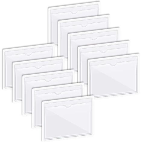 Autocollant Pare BriseLot de 10 Vignette Assurance Auto Transparent-Pochette Adhesive Pare Brise pour Carte handicapé (1/4)