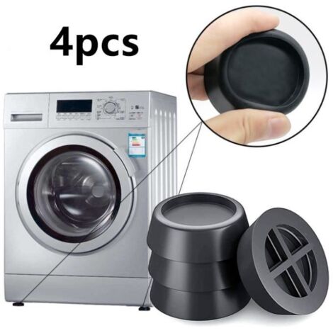 Tampons À Pied - Anti Vibration - 4pcs - Plastique - 6.5x2 cm - Noir (1/4)