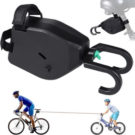 Corde de Remorquage de Vélo Rétractable: 2.5M Barre Traction Velo Enfant, Sangle Remorquage Vélo, Accessoires VTT, (1/4)
