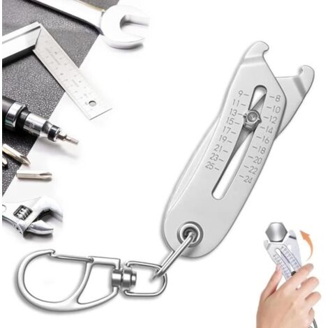 Portable Precise Thread Size Checker Keychain,2024 Upgraded Thread Sizes Verification Tool,Compact Thread Measurement Tool (1pcs). (1/4)