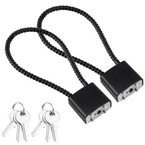 Cadenas - MARQUE - Lot de 2 - Acier inoxydable - Antivol - Flexible et léger (1/4)