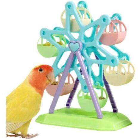 Jouet pour Perroquet - Roue de Recherche de Nourriture - Grande Roue - Plastique - Jeu de Cerveau (1/4)
