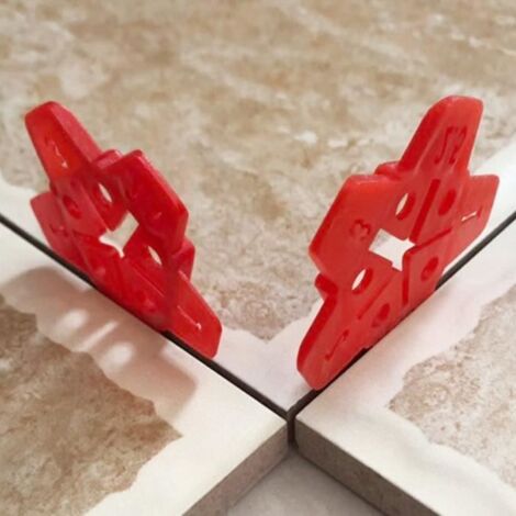 Localisateur de carreaux - Non spécifié - 5 tailles - 50 pièces - Plastique - Rouge (1/4)