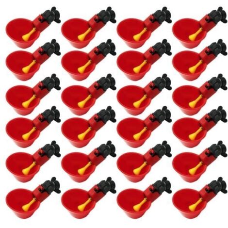 (With Screws / M)Abreuvoir Automatique pour Poulets, Fait en Plastique, Jardin, Nourrisseur à Eau, Volaille, Tasses et Bols pour (1/4)