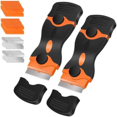 Grattoir - Non spécifié - 2 pcs - 10 lames métalliques - 20 lames en plastique - Poignée antidérapante (1/4)